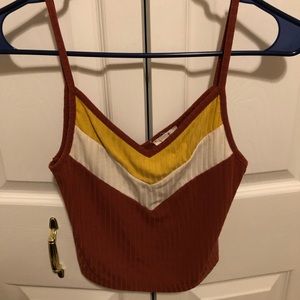 Orange Yellow and White Tank